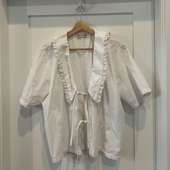 A Bronze Age Tops - A Bronze Age Marinero Top – White Cotton (Size L)